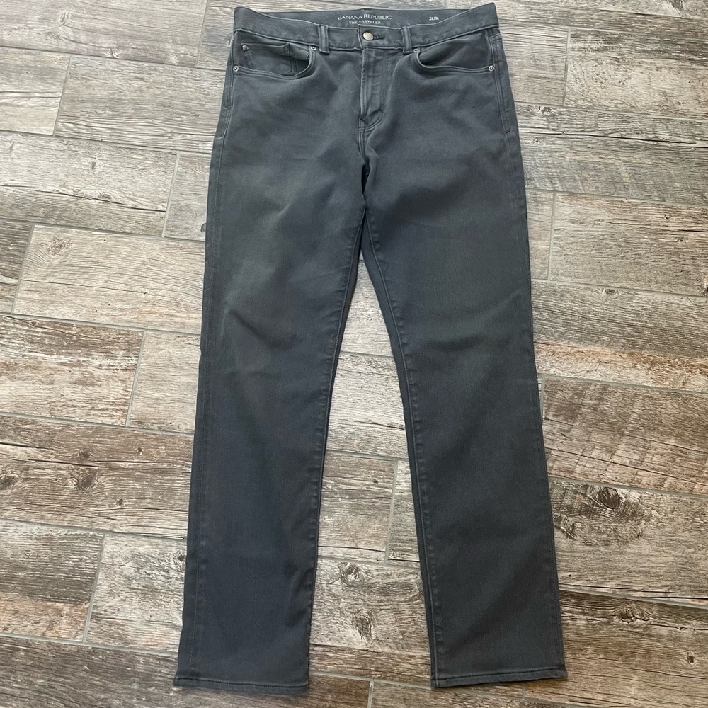 Mens Banana Republic Gray Slim fit jeans size 33x32
